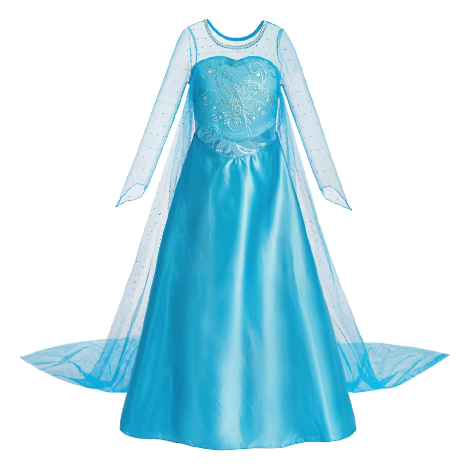Vestido de princesa Elsa para niñas – Disfraz Reina de la Nieve - imagen 4