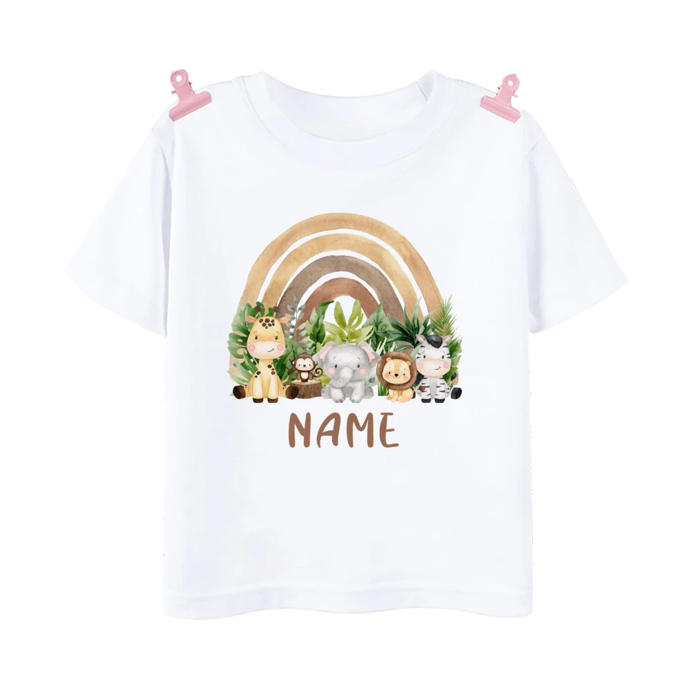 Camiseta de arcoíris para fiesta infantil