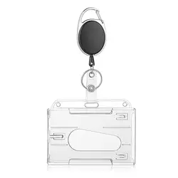 Porta credenciales para niños con llavero y funda transparente