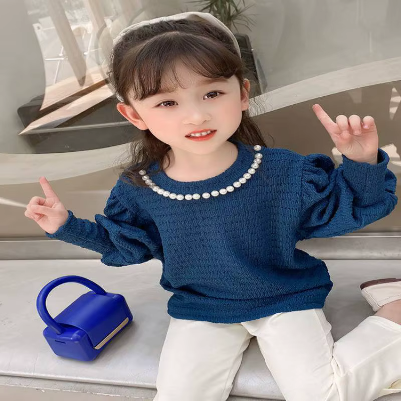Blusa de princesa con cuentas para niña – Manga larga - imagen 5
