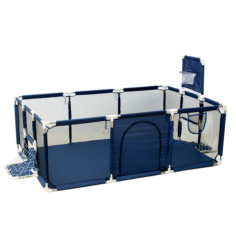 IMBABY Parque infantil corralito con aro de baloncesto para bebé - imagen 4
