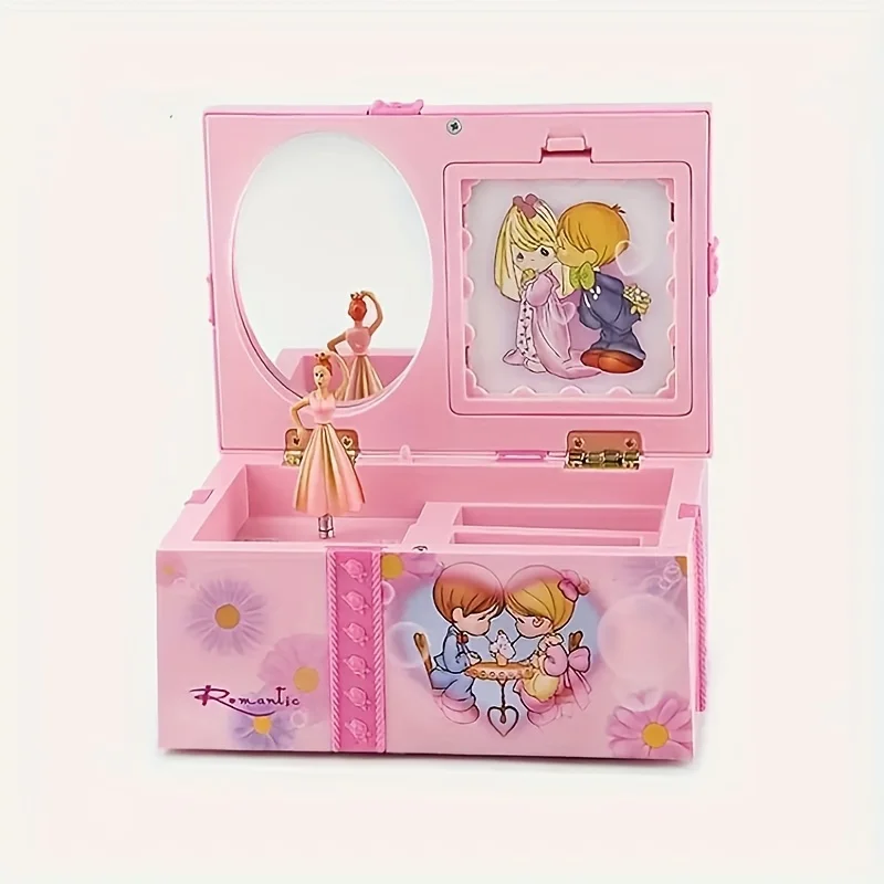 Caja de joyería musical para niñas con bailarina giratoria pequeña - imagen 5