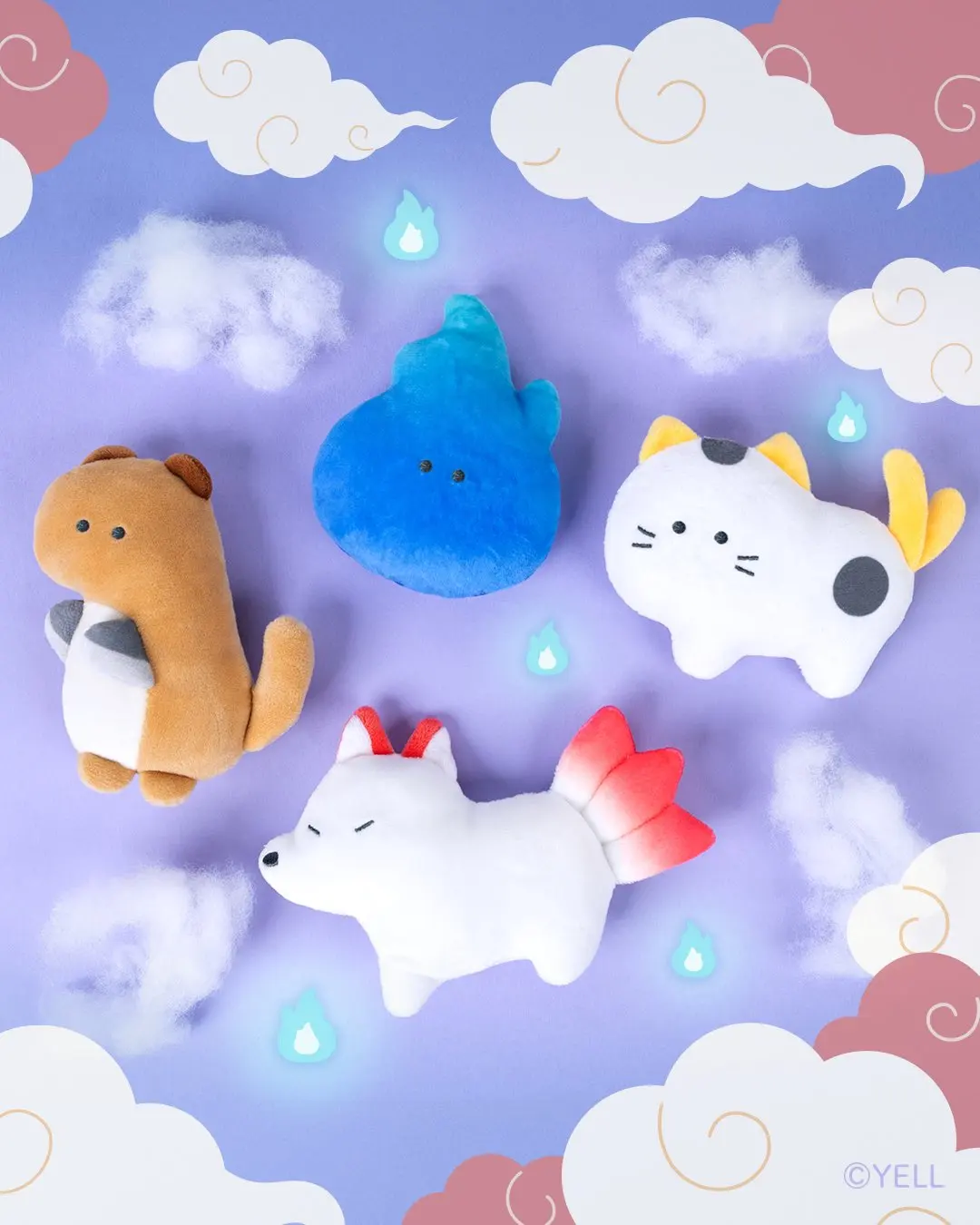 Colgante de peluche estilo tierno con gato y paraguas para niños - imagen 2