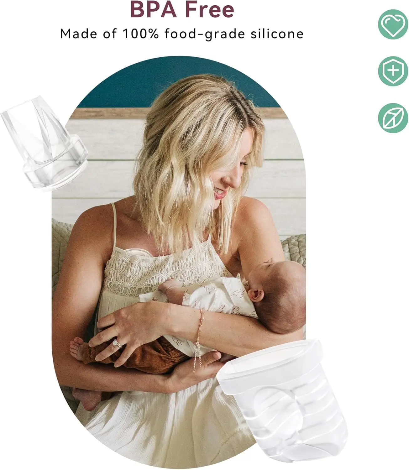 eufy S1 Pro diafragma de repuesto silicona para extractor de leche - imagen 5