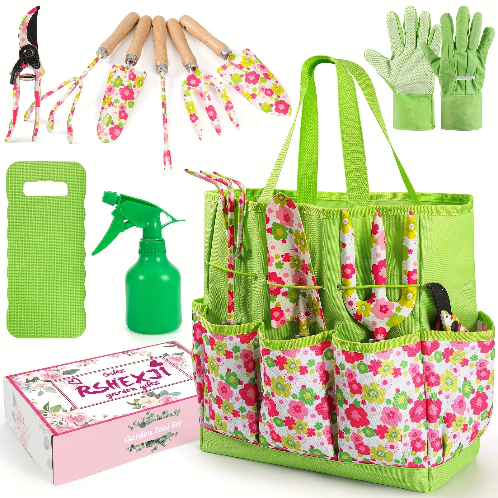 Herramientas de jardinería para niños con bolsa organizadora