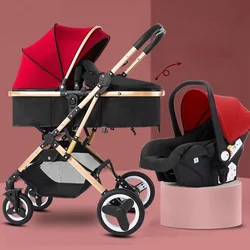 Cochecito de bebé bidireccional para recién nacido asiento reclinable