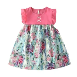 Vestido de verano niña floral transpirable tipo chaleco en A