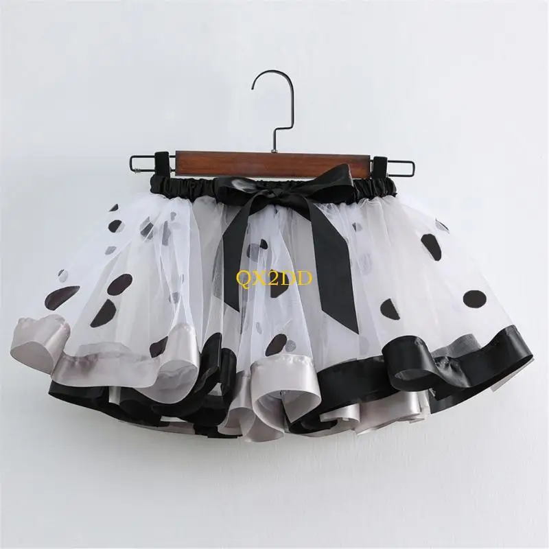 QX2D Vestido de tul para fiesta infantil con falda vaporosa - imagen 5