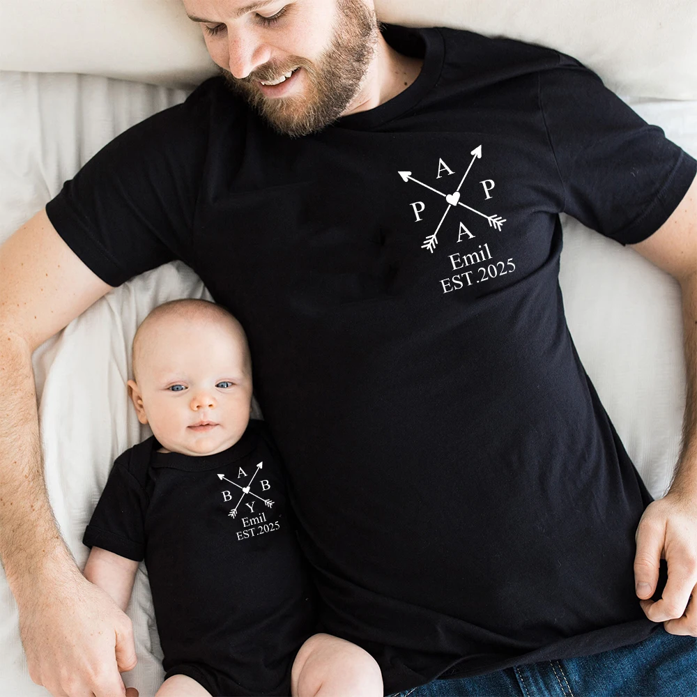 Conjunto a juego padre e hijo – Camiseta papá y body bebé - imagen 3