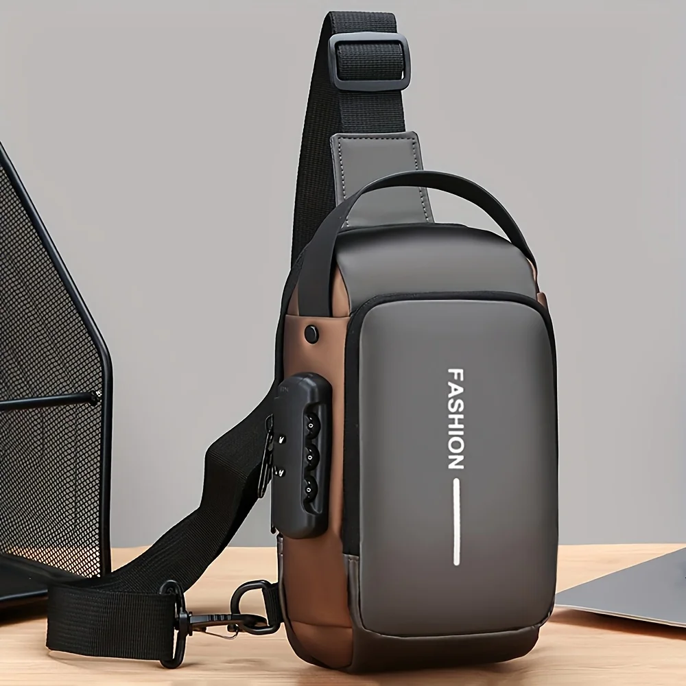 Bolso bandolera hombre multifuncional con cierre seguro para ciclismo - imagen 3
