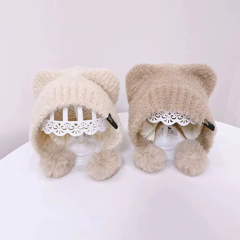 Gorro con orejeras térmico a prueba de viento tejido cálido - imagen 3