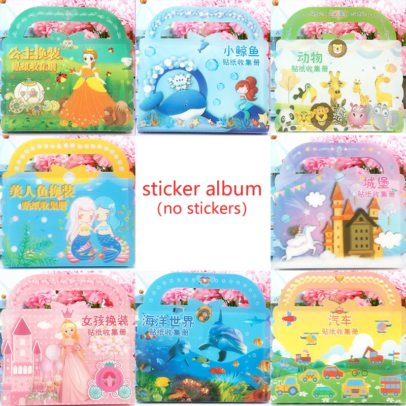 Álbum portátil de pegatinas infantiles dibujos animados artesanal - imagen 4