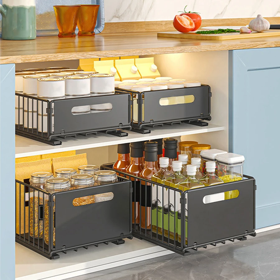 Organizador de especias extraíble para cocina, bandeja deslizante - imagen 4