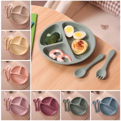 Juego de alimentación para bebé con plato succión sin BPA