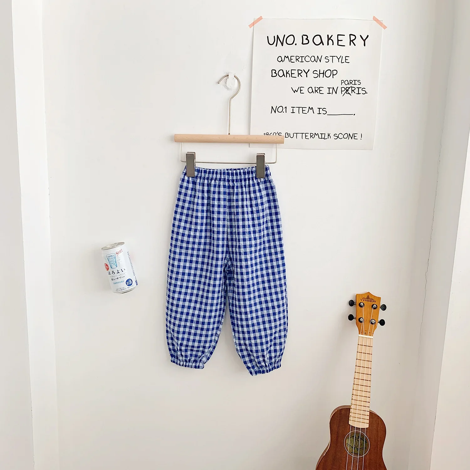 Pantalones bombachos a cuadros ligeros de verano para niñas - imagen 4