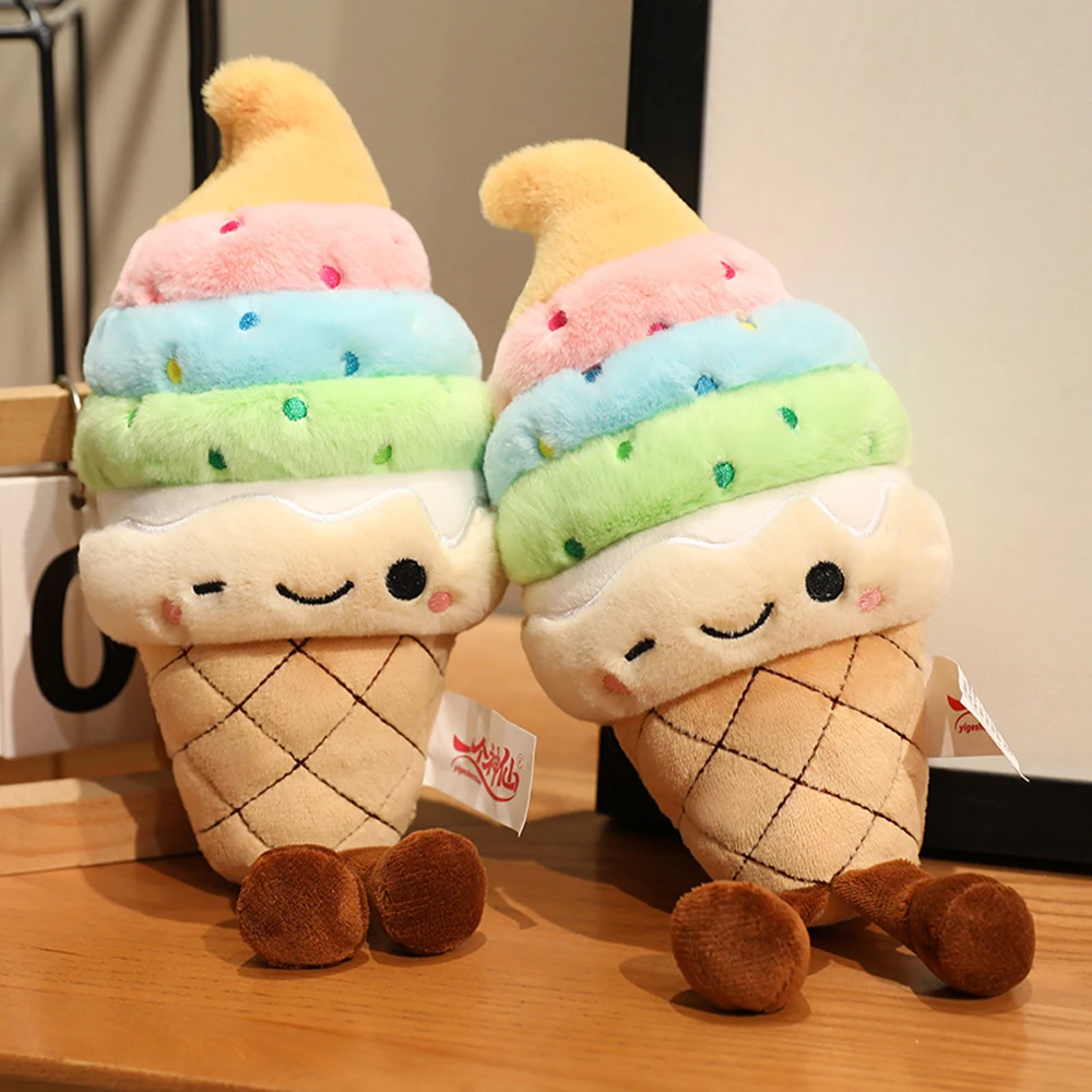 Peluche helado cono arcoíris colorido para niños, regalo - imagen 3