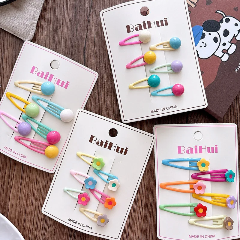 Pinzas para el pelo infantiles en forma de gota caramelo