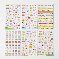 Pegatinas impermeables de PVC transparentes con dibujos animados