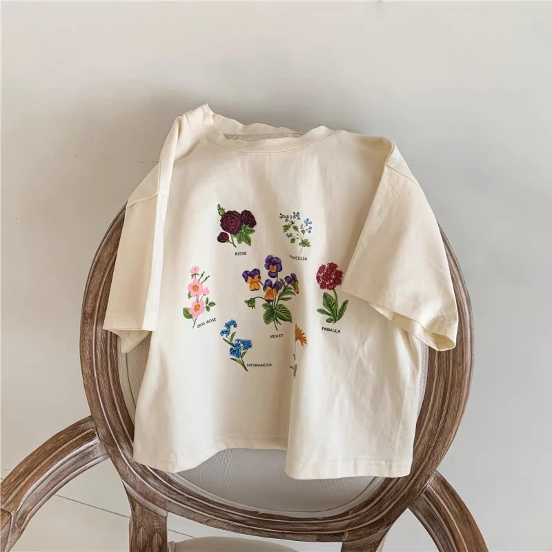 Camiseta infantil de manga corta con estampado