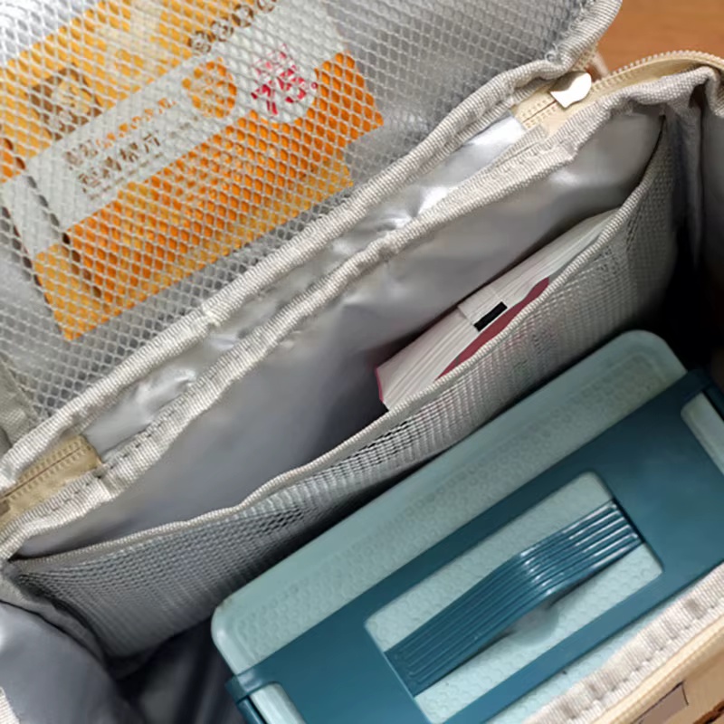 Bolsa isotérmica con bordado oso para meriendas de bebé práctica - imagen 5