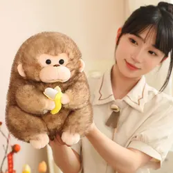 Peluche mono suave con almohada para dormir, regalo infantil