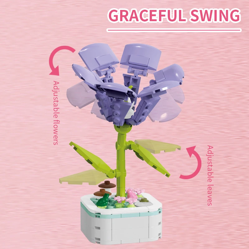 Bloques de construcción Floristería para niñas – Ramo de juguete divertido - imagen 4
