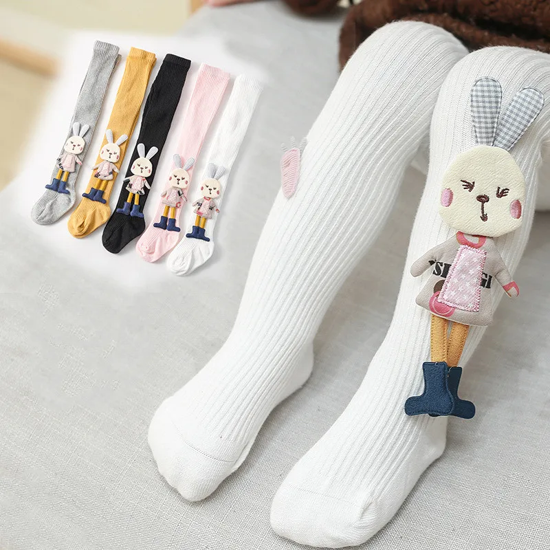 Medias de punto algodón con conejo para niña – Otoño Invierno - imagen 2