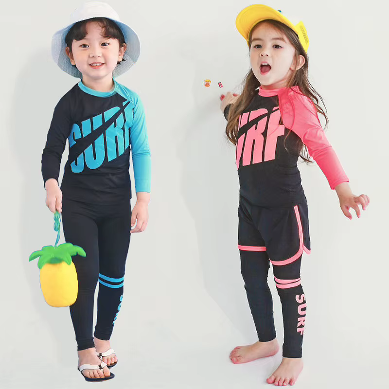 Traje de baño niño estampado letras manga corta - imagen 2