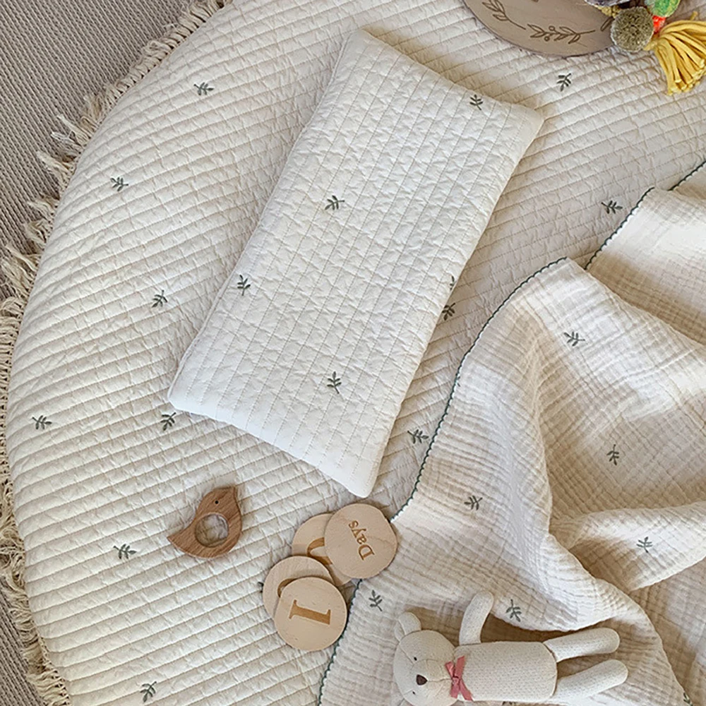 Almohada plana para bebé recién nacido de algodón acolchado suave - imagen 5