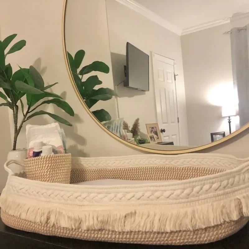 Cesta Moisés para bebé con cuerda de algodón y almohadilla - imagen 5
