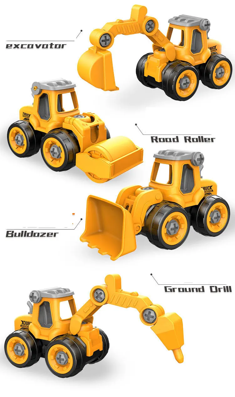 Excavadora en miniatura ensamblada