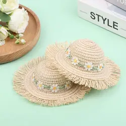 Sombrero margarita artesanal para muñecas, accesorio de casa