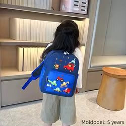 Mochila escolar ligera para niños y niñas con dibujos de animales