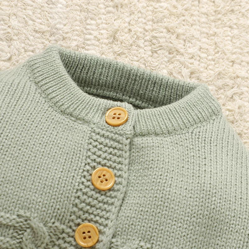 Conjunto de bebé invierno: cárdigan con botones y pelele mangas largas - imagen 3