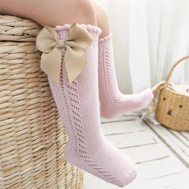 Lawadka 0-7T calcetines de algodón con lazo para niña - imagen 4