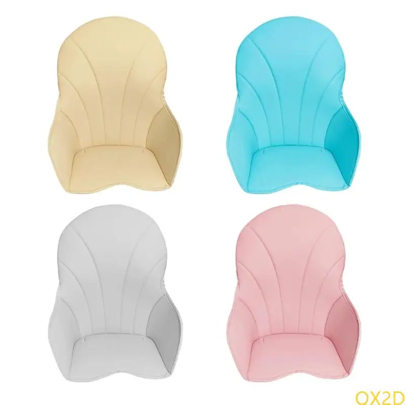 Cojín de cuero PU para trona infantil en color azul