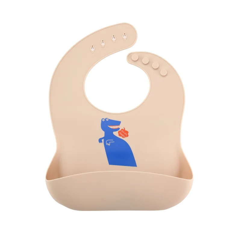 Babero de silicona impermeable con dibujos animados para bebé - imagen 5