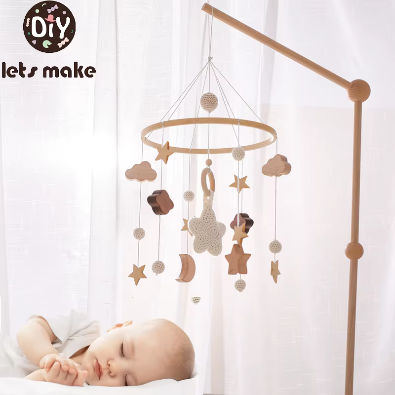 Sonajero de madera musical para cuna – Juguete infantil - imagen 5