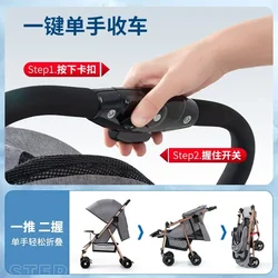 Carrito de bebé bidireccional plegable con asiento reversible