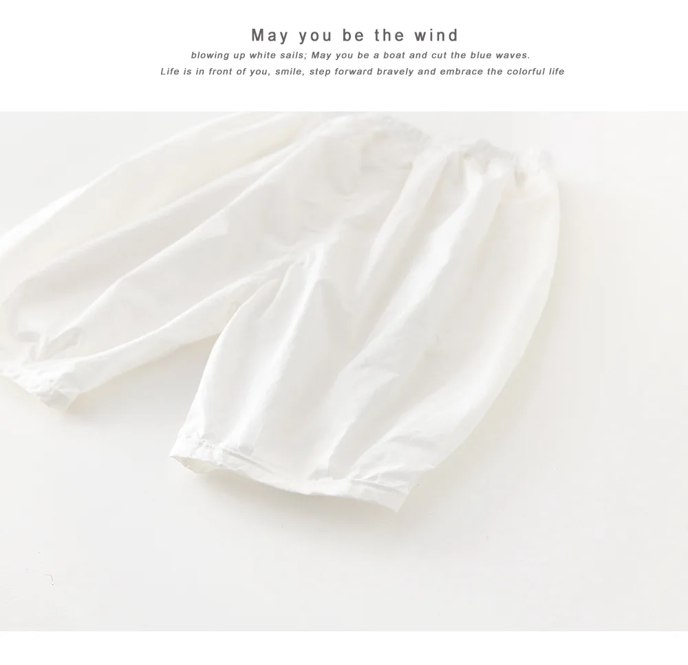 Pantalones capri de algodón fino para niñas – holgados y lisos - imagen 4