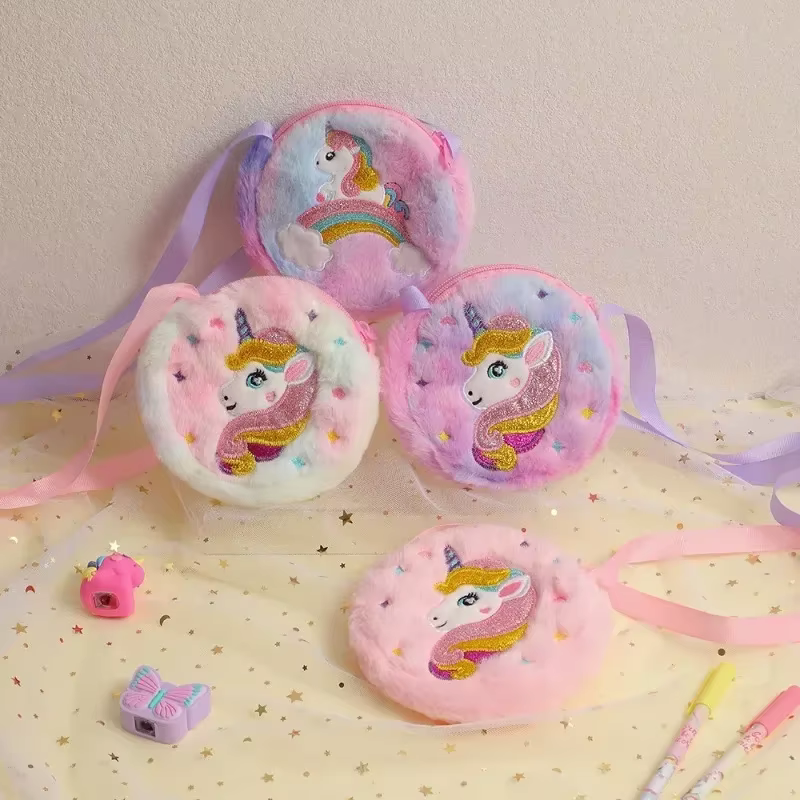 Monedero infantil de unicornio con accesorios para niños - imagen 3
