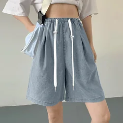 Pantalones premamá de mezclilla corte suelto informal