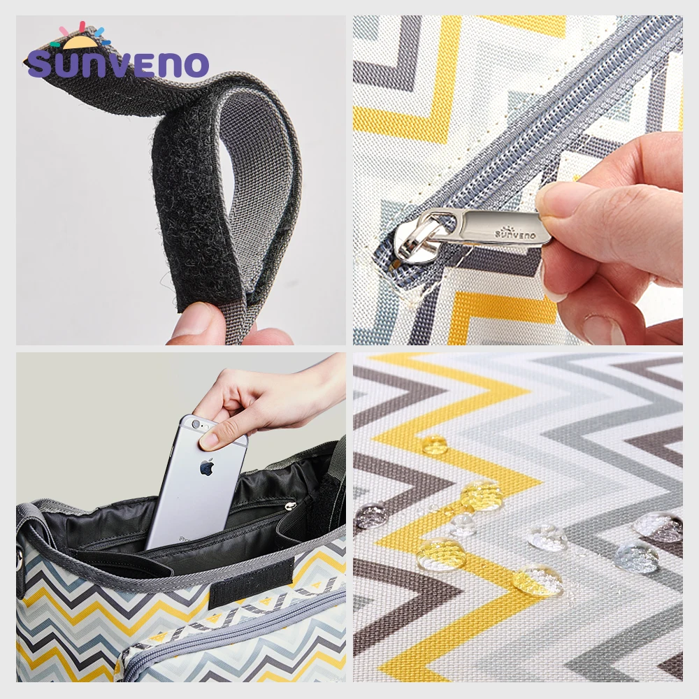 Sunveno Mommy bolso de pañales para cochecito organizador de viaje - imagen 5