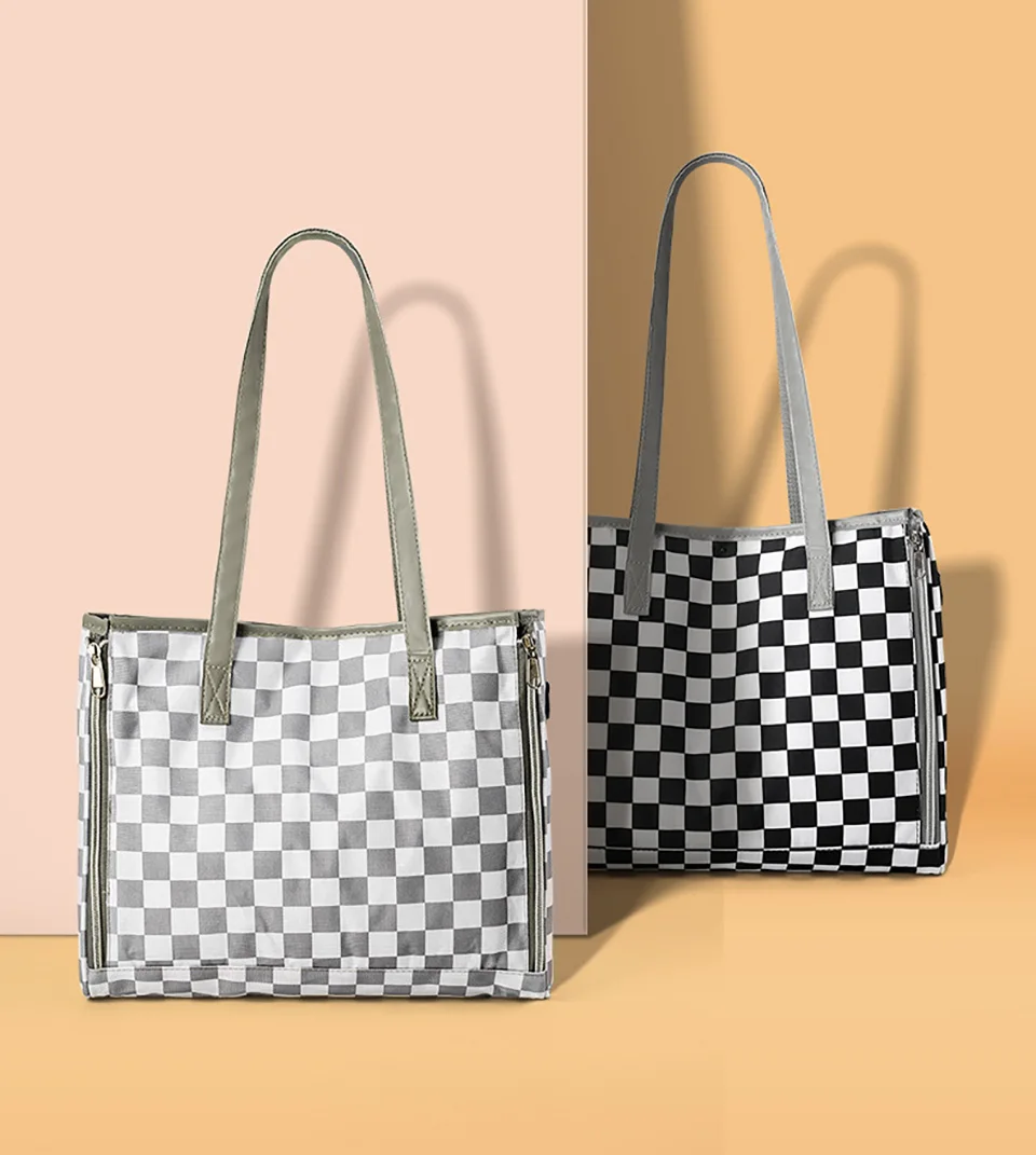 Bolsa de mamá con varios bolsillos y acceso ordenado