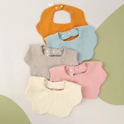 Babero bandana de algodón tipo gasa para bebés recién nacidos