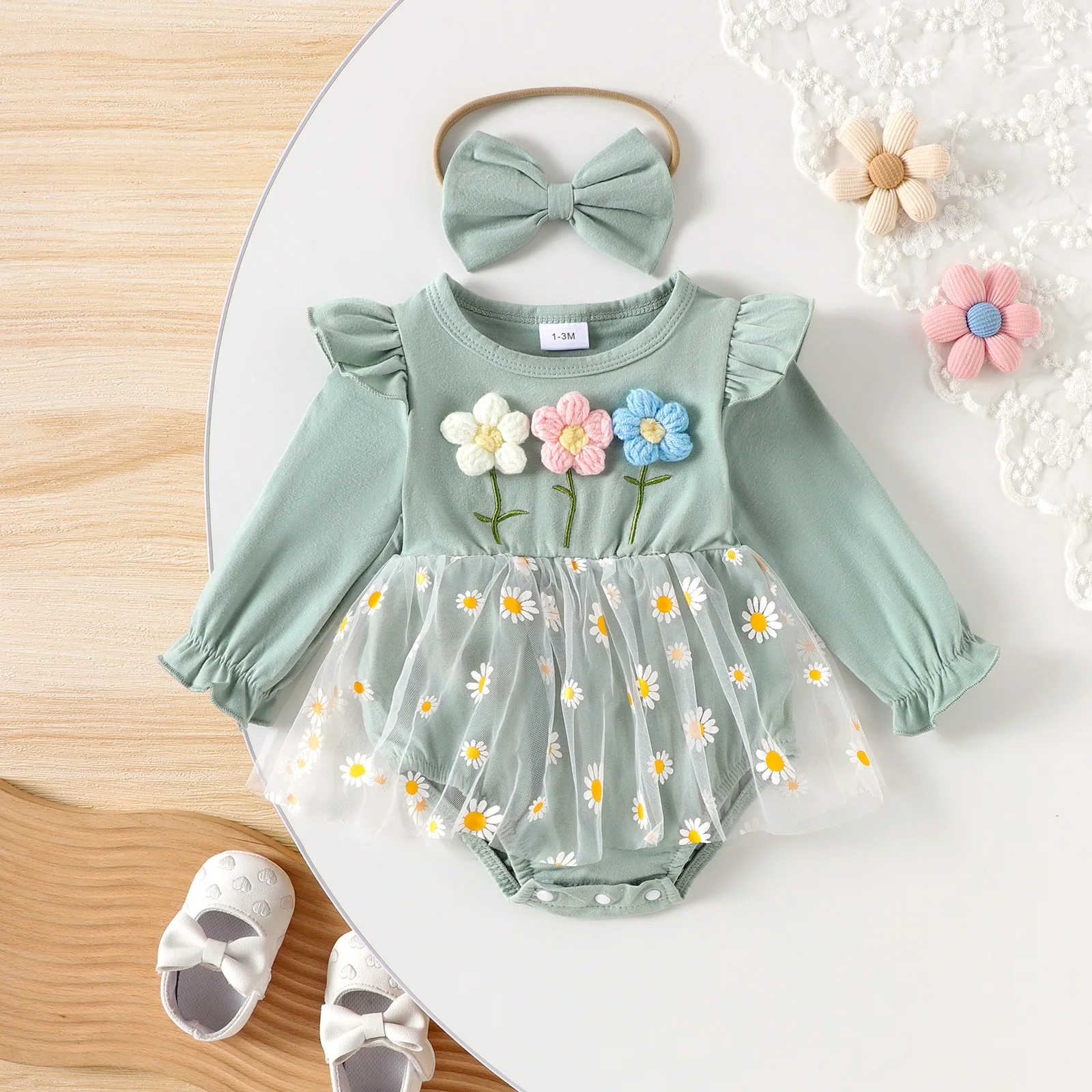 Conjunto completo mameluco y diadema