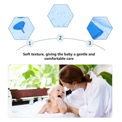 Manopla de baño para bebé, algodón suave, portátil y ligera