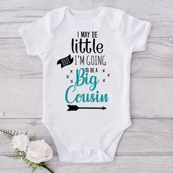 Mono de bebé revelación 'Big Cousin' – estampado tierno para primerizo