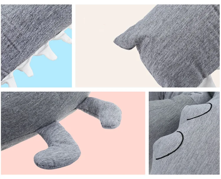 Parachoques de cuna cocodrilo gris acolchado para bebé - imagen 4