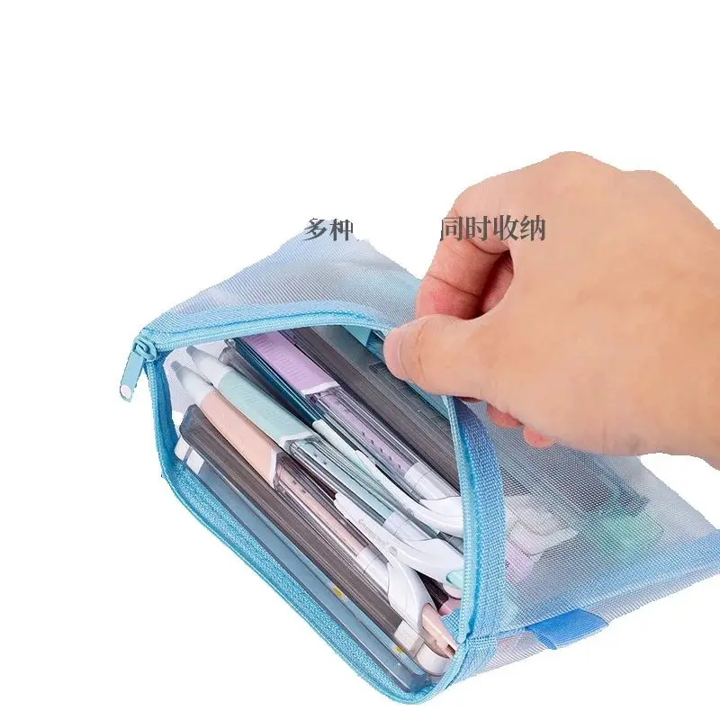 Estuche escolar de nailon y malla – Gran capacidad para niños - imagen 3